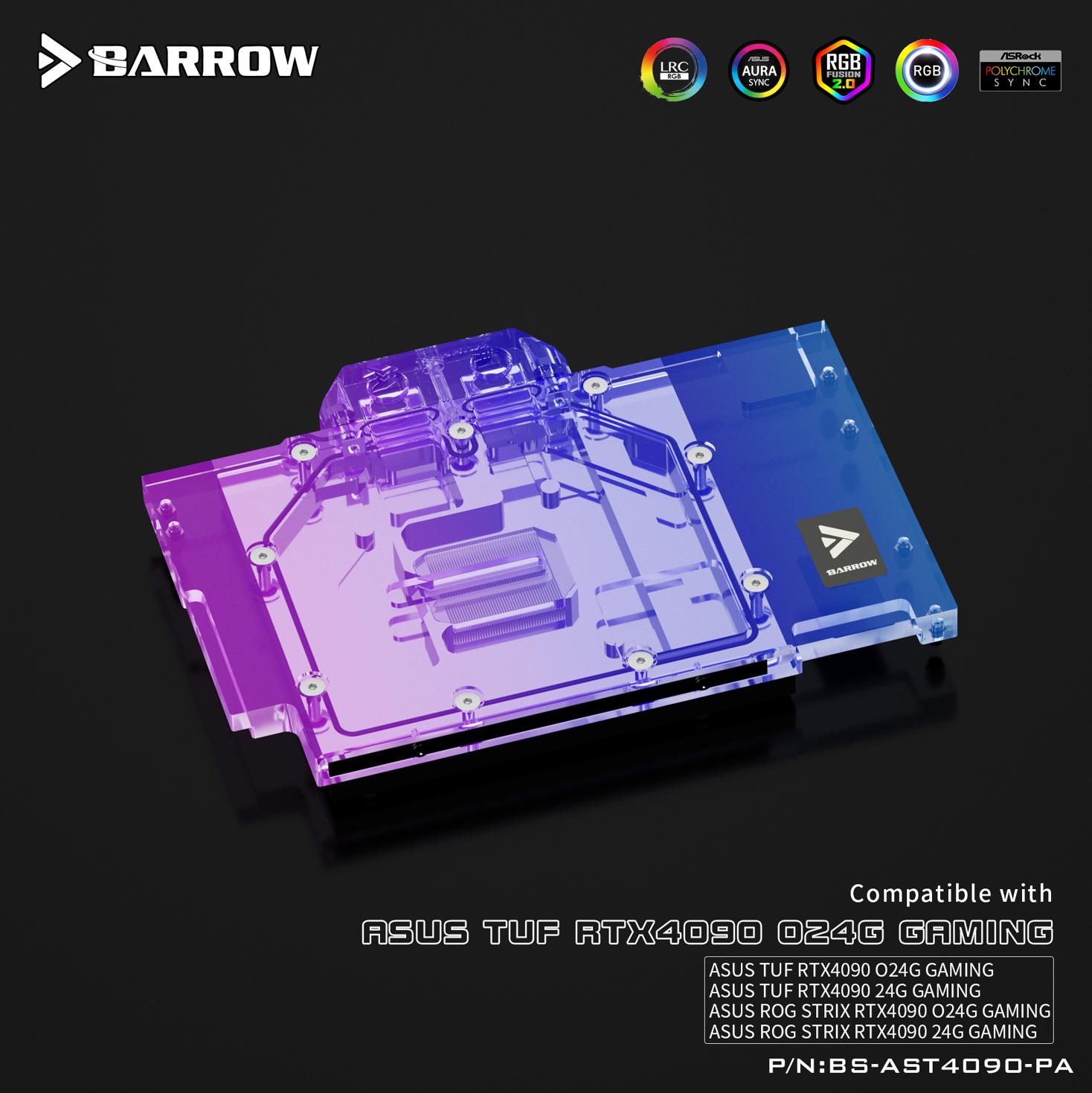 Picture of BARROW GPU Water block for ASUS RTX 4090 24G